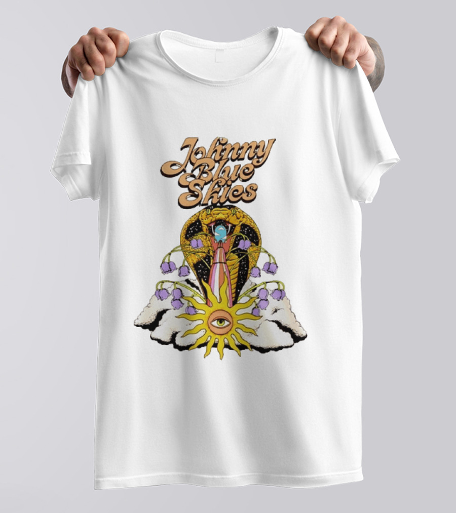 Johnny Blue Skies Cobra Sun Sturgill Simpson Psychedelic Sunflower Cobra Eye T-Shirt