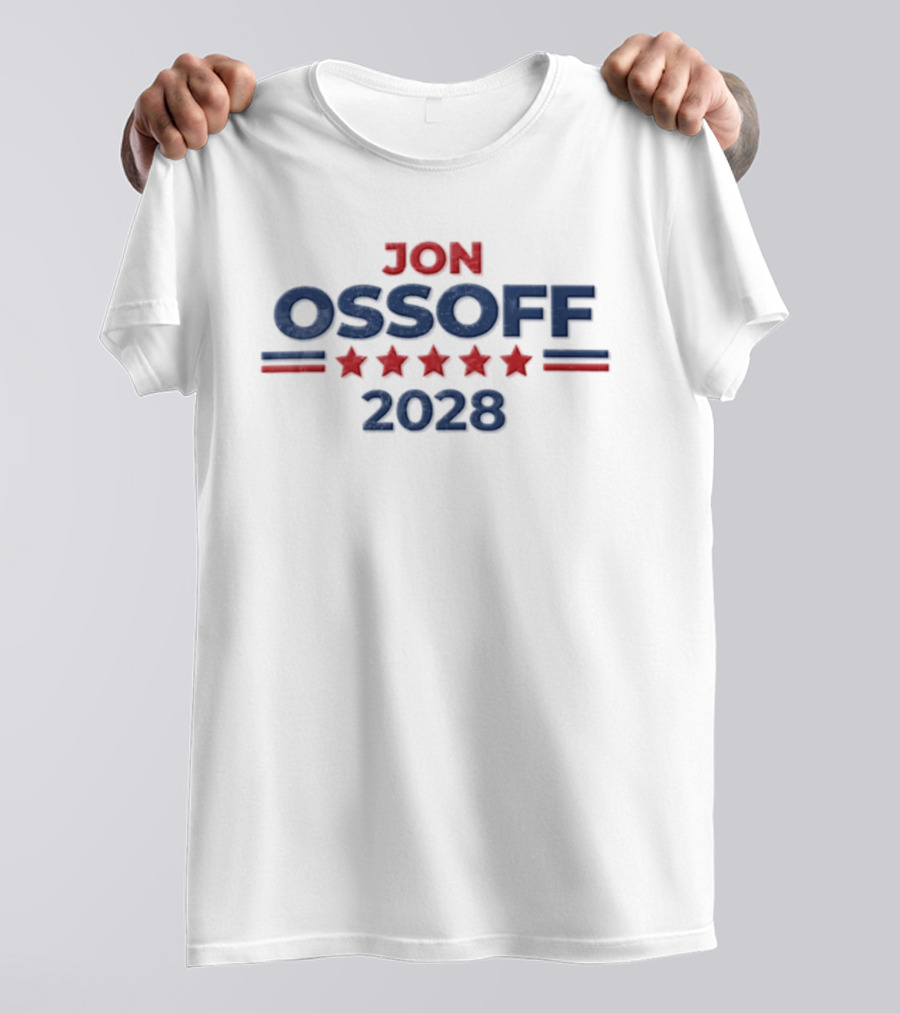 Jon Ossoff 2028 Election Red Stars Blue Lines T-Shirt