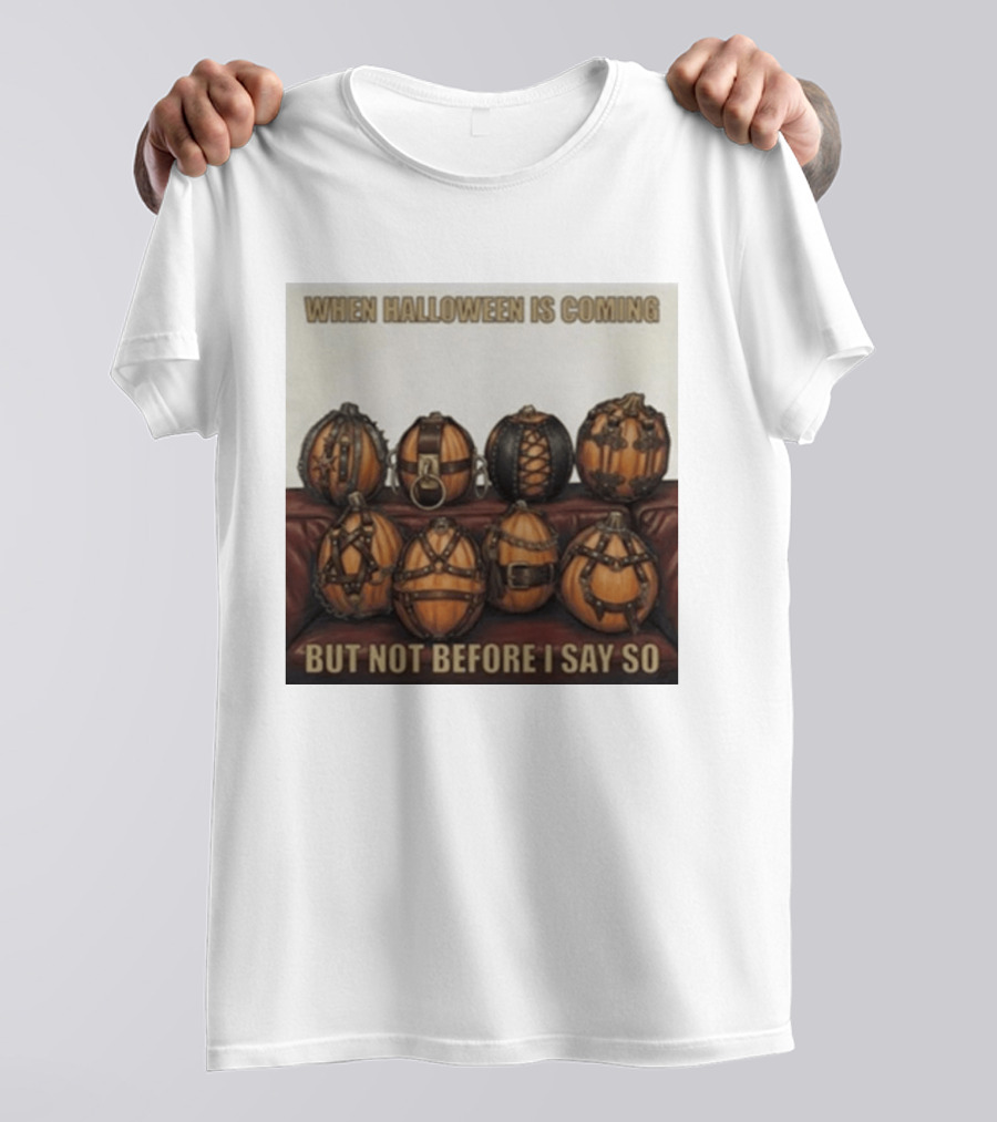When Halloween Is Coming But Not Before I Say So Pumpkin Arrangement T-Shirt