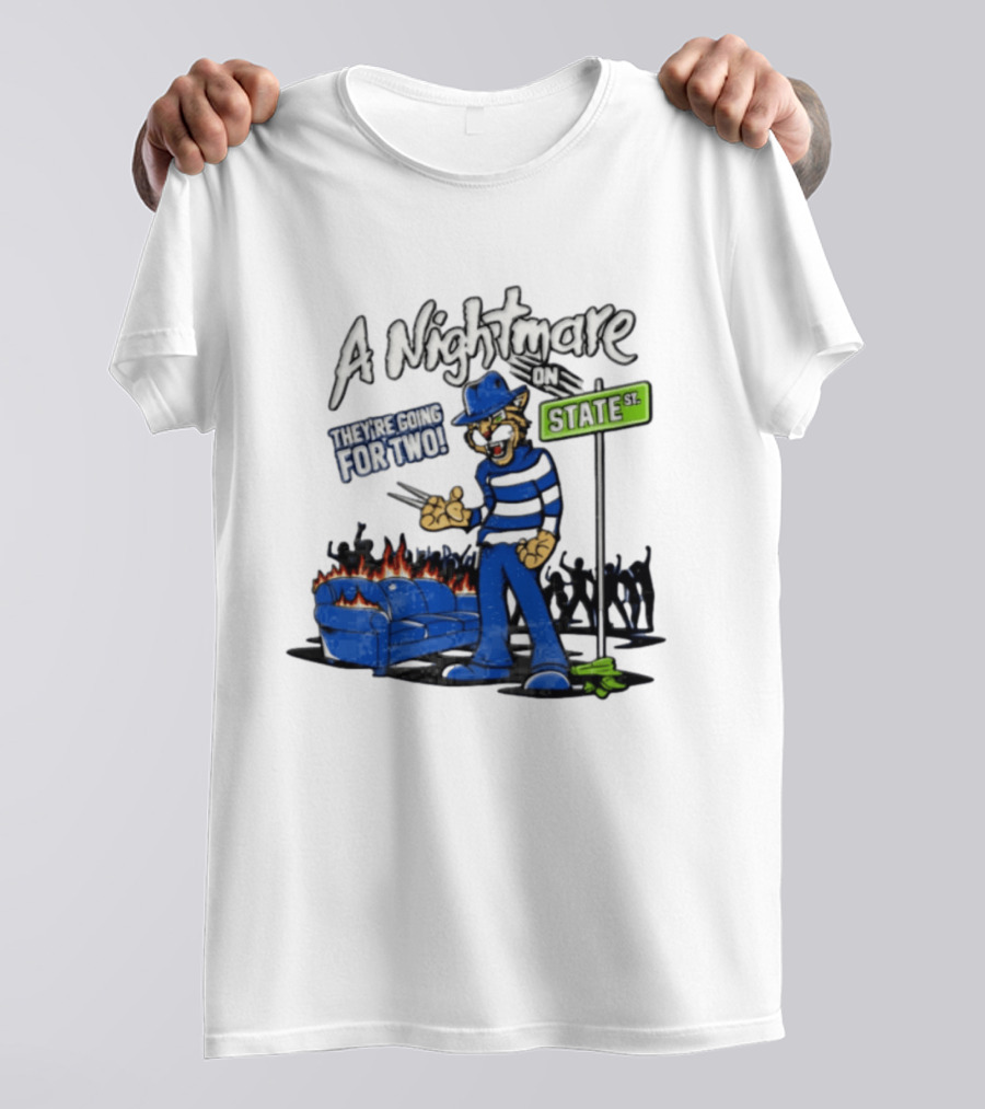 A Nightmare On State Wildcats They're Going For Two T-Shirt