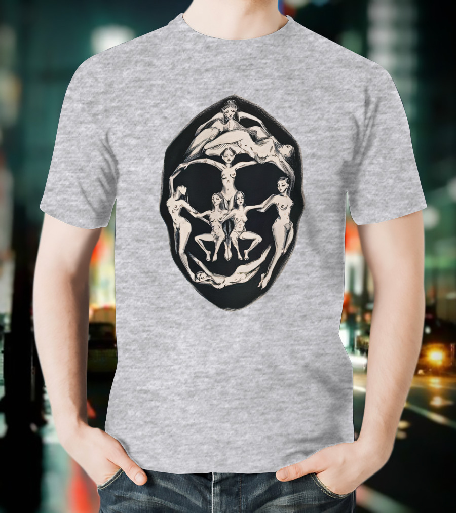 Girl Plastic Art Store Merch Dali Recreation Men's Heavyweight Surrealist Face T-Shirt