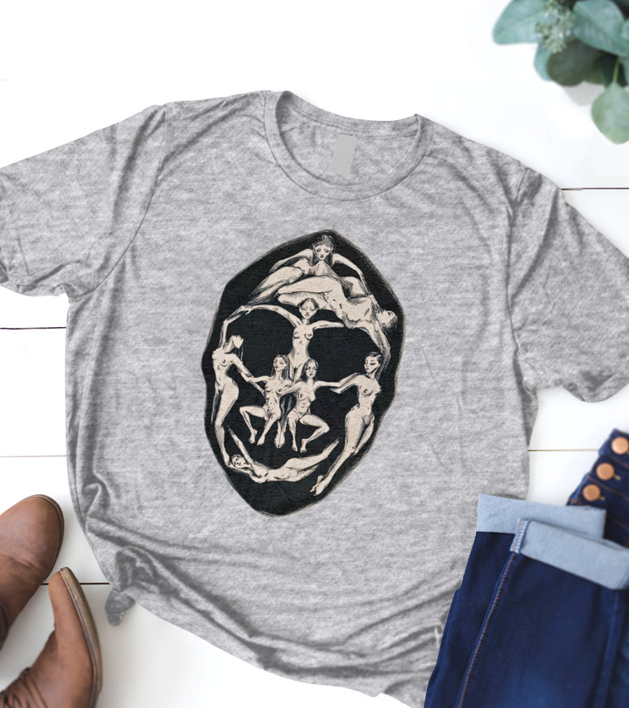 Girl Plastic Art Store Merch Dali Recreation Men's Heavyweight Surrealist Face T-Shirt