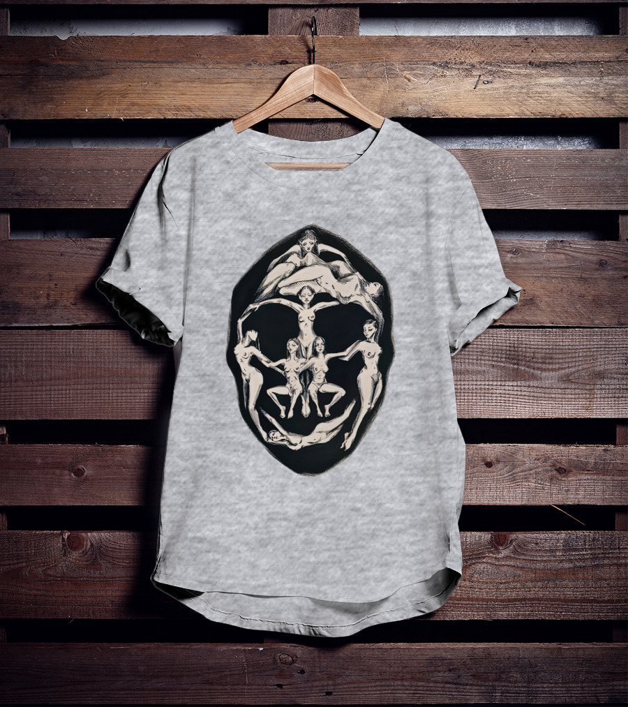 Girl Plastic Art Store Merch Dali Recreation Men's Heavyweight Surrealist Face T-Shirt