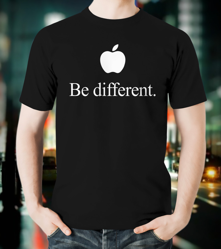 Apple Logo Be Different Fashion Drops T-Shirt
