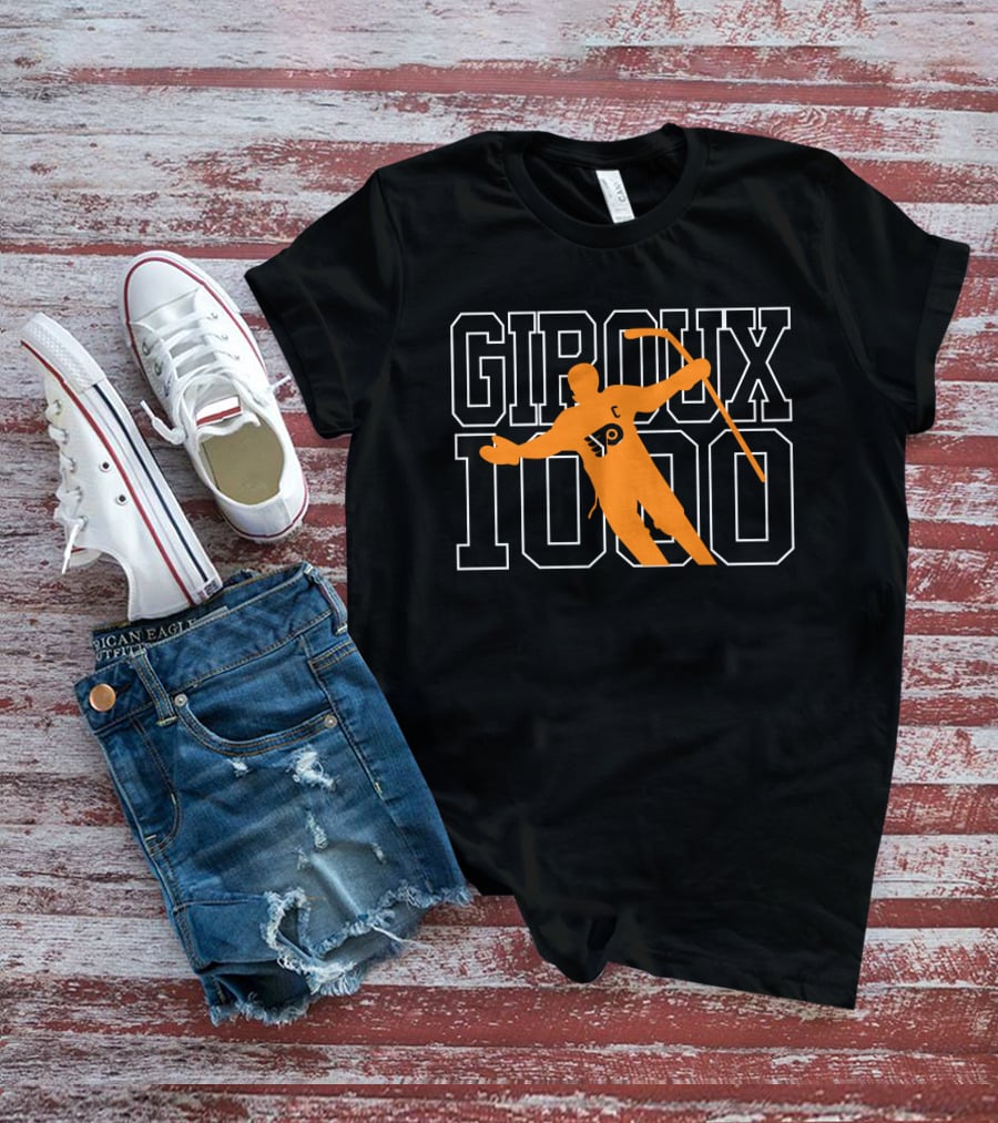 Claude Giroux Philadelphia Flyers Giroux 1000 Hockey Milestone T-Shirt