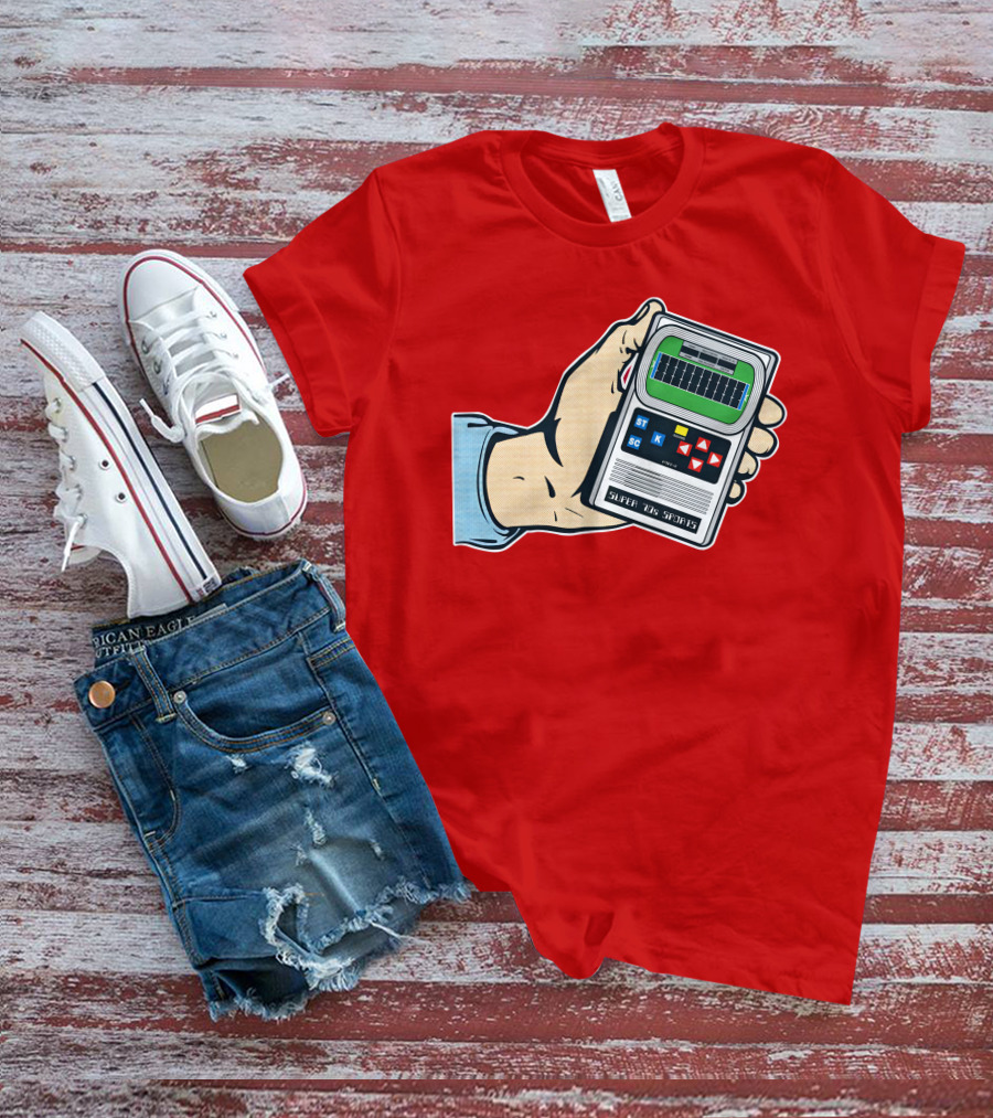 Super 70s Sports Handheld Electronic Football Vintage Style Retro Gaming Nostalgia T-Shirt
