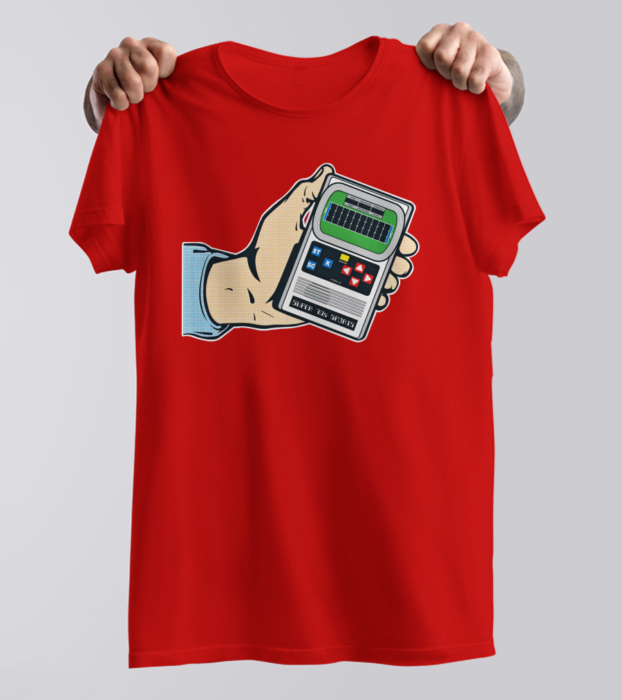 Super 70s Sports Handheld Electronic Football Vintage Style Retro Gaming Nostalgia T-Shirt