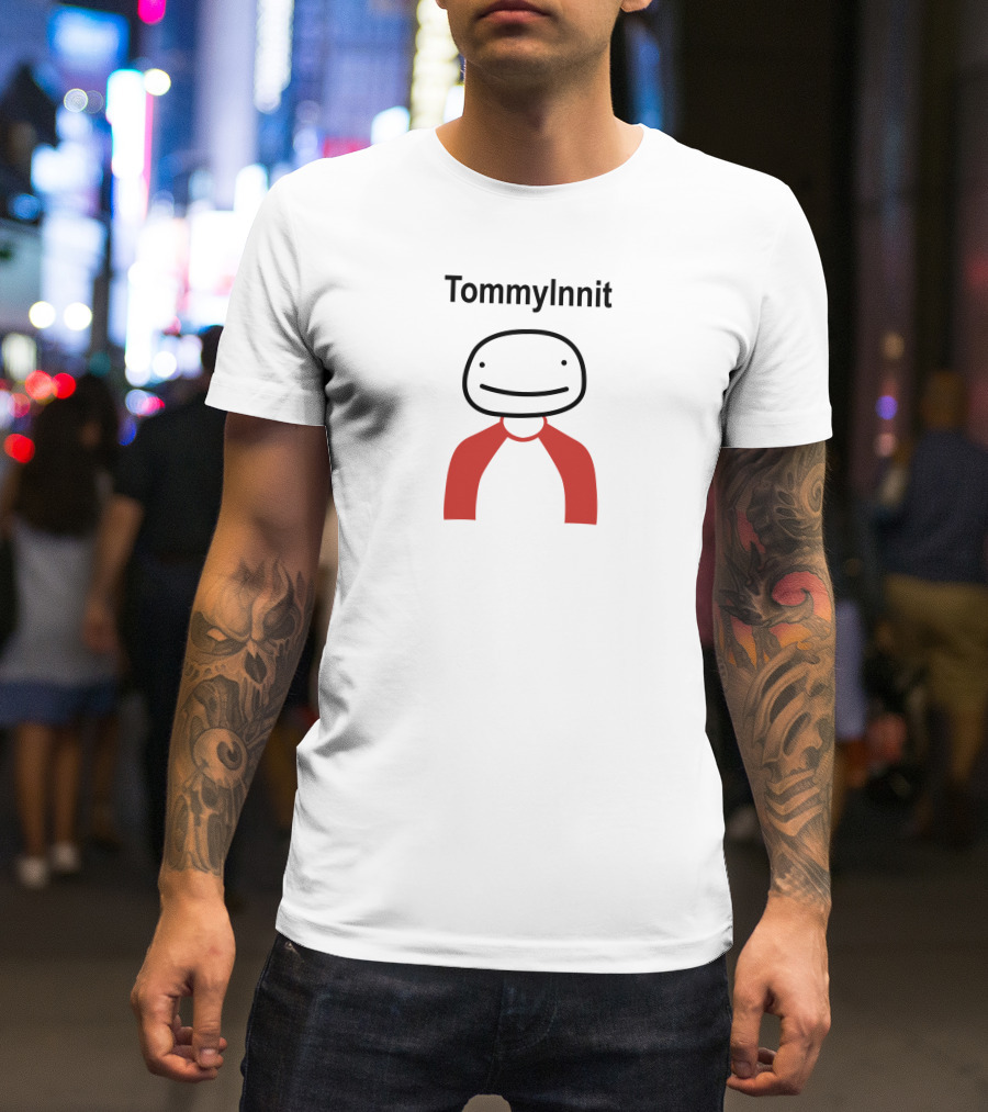 TommyInnit Simple Cartoon Character With Red T-Shirt