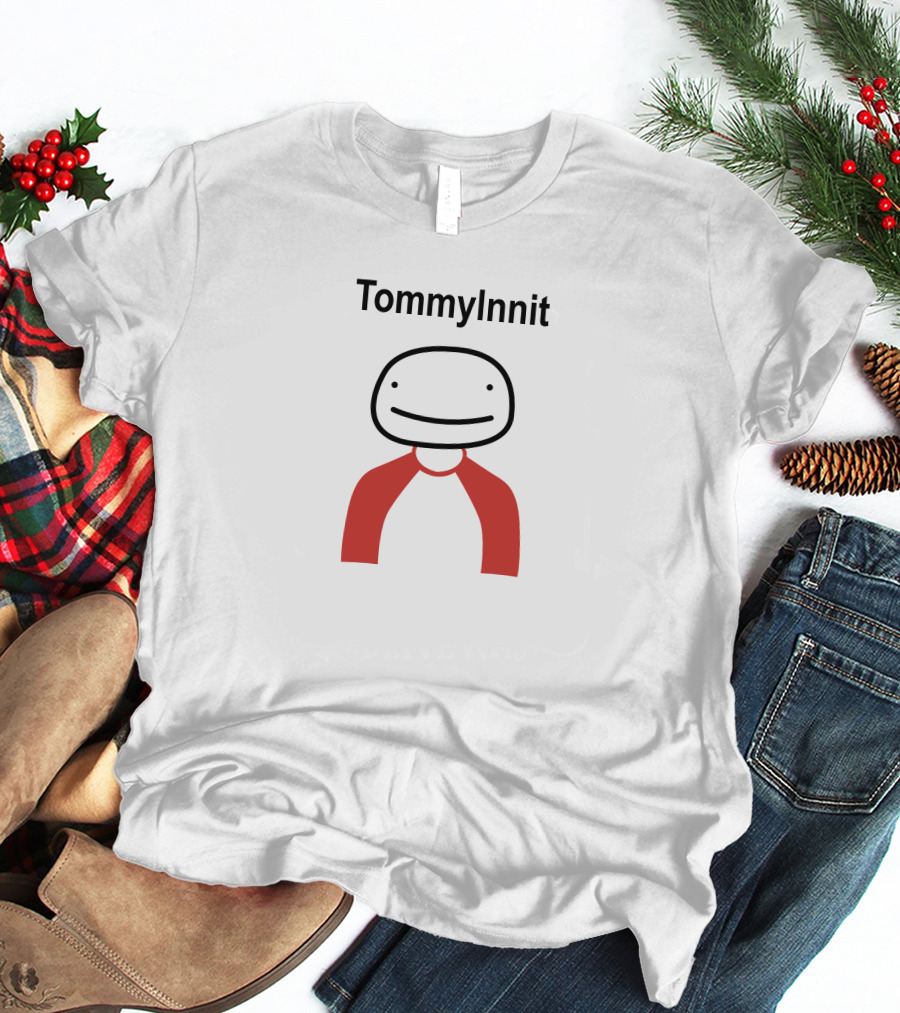 TommyInnit Simple Cartoon Character With Red T-Shirt