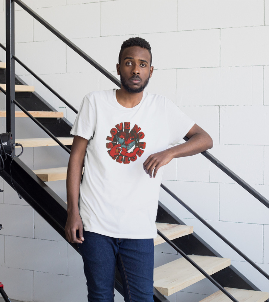 Love No Thottie Heart Glo Gang Worldwide Bold Red Character T-Shirt