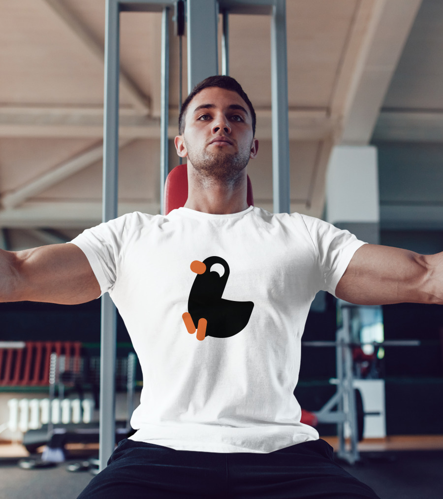 Kurzgesagt Merch Duck Iconic Black And Orange T-Shirt