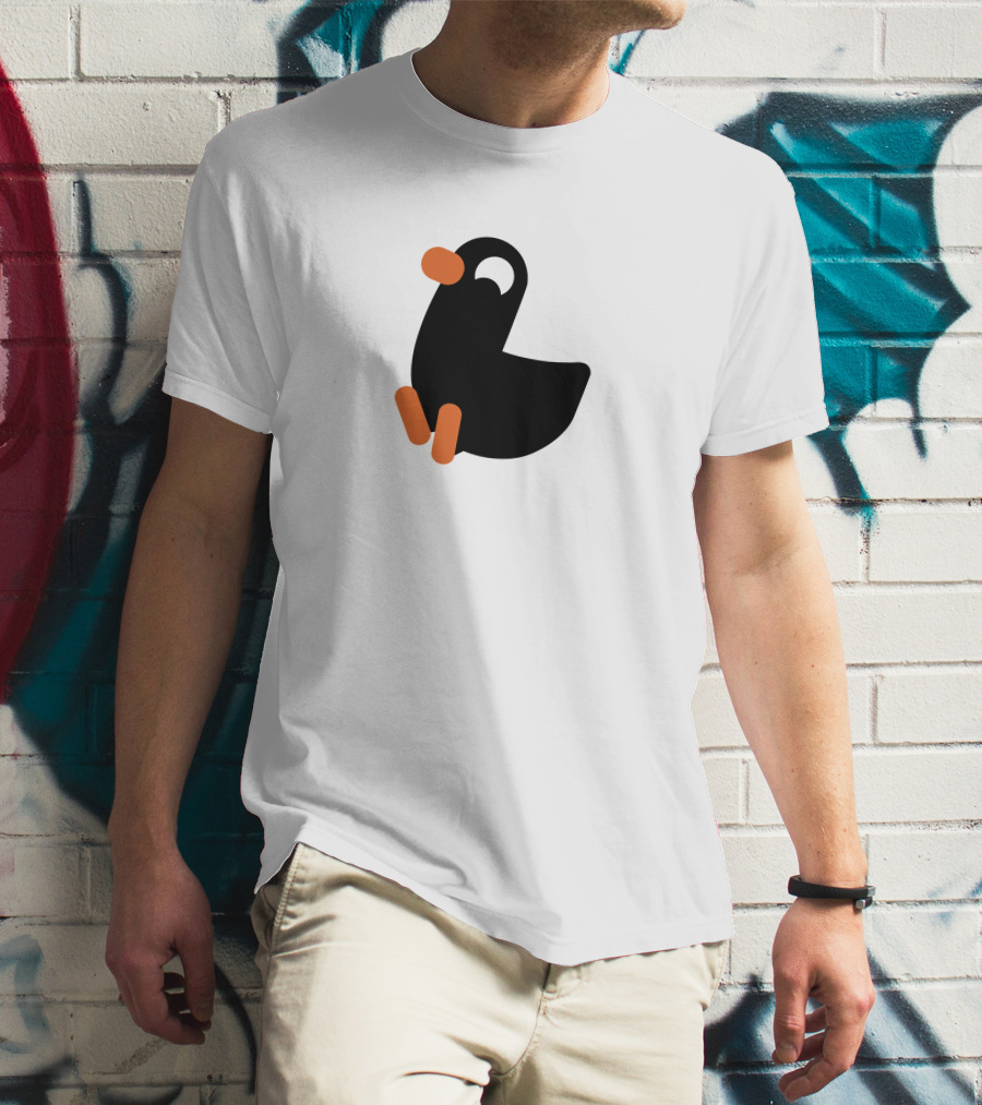 Kurzgesagt Merch Duck Iconic Black And Orange T-Shirt