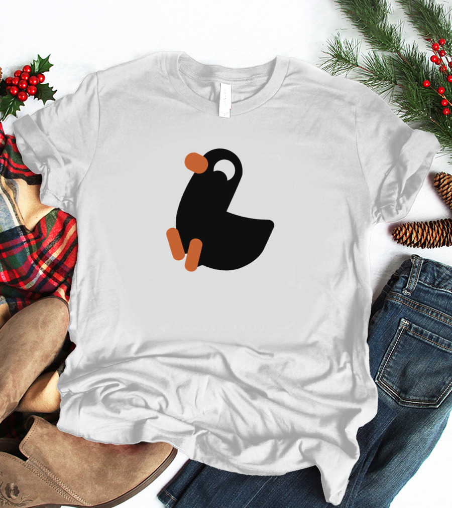 Kurzgesagt Merch Duck Iconic Black And Orange T-Shirt