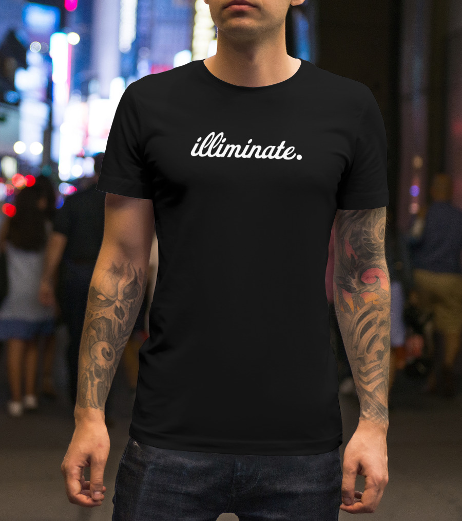 Illiminate Apparel Merch Illiminate Text Logo Black T-Shirt