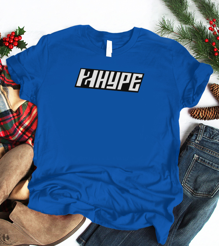 2Hype Logo 2Hype Merch Blue Background T-Shirt