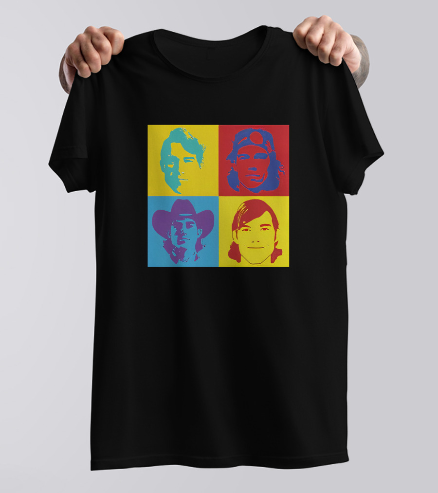 Danny Duncan Merch Pop Art Style 4 Faces Black T-Shirt