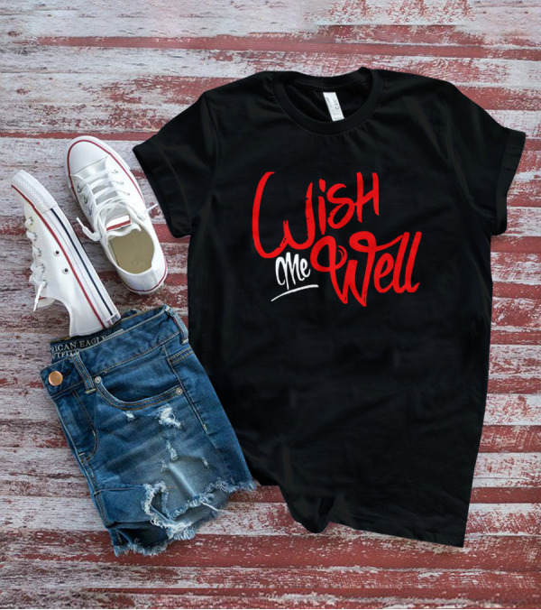 Yfn Lucci Wish Me Well Red And White Bold Script T-Shirt