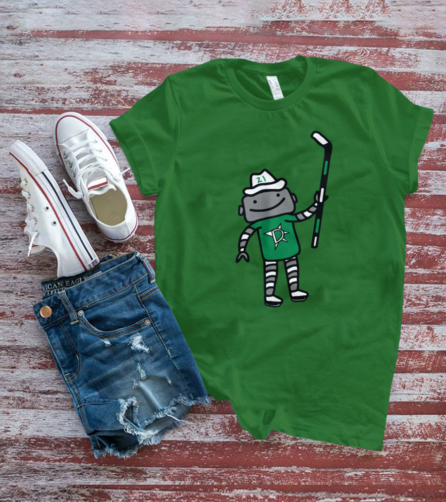 Jason Robertson Dallas Stars Texas Robo Hockey 21 T-Shirt