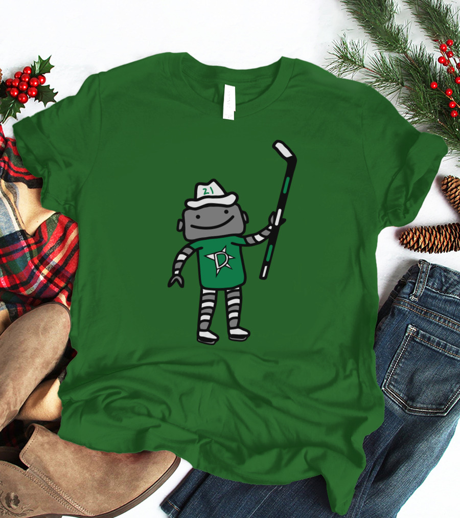 Jason Robertson Dallas Stars Texas Robo Hockey 21 T-Shirt