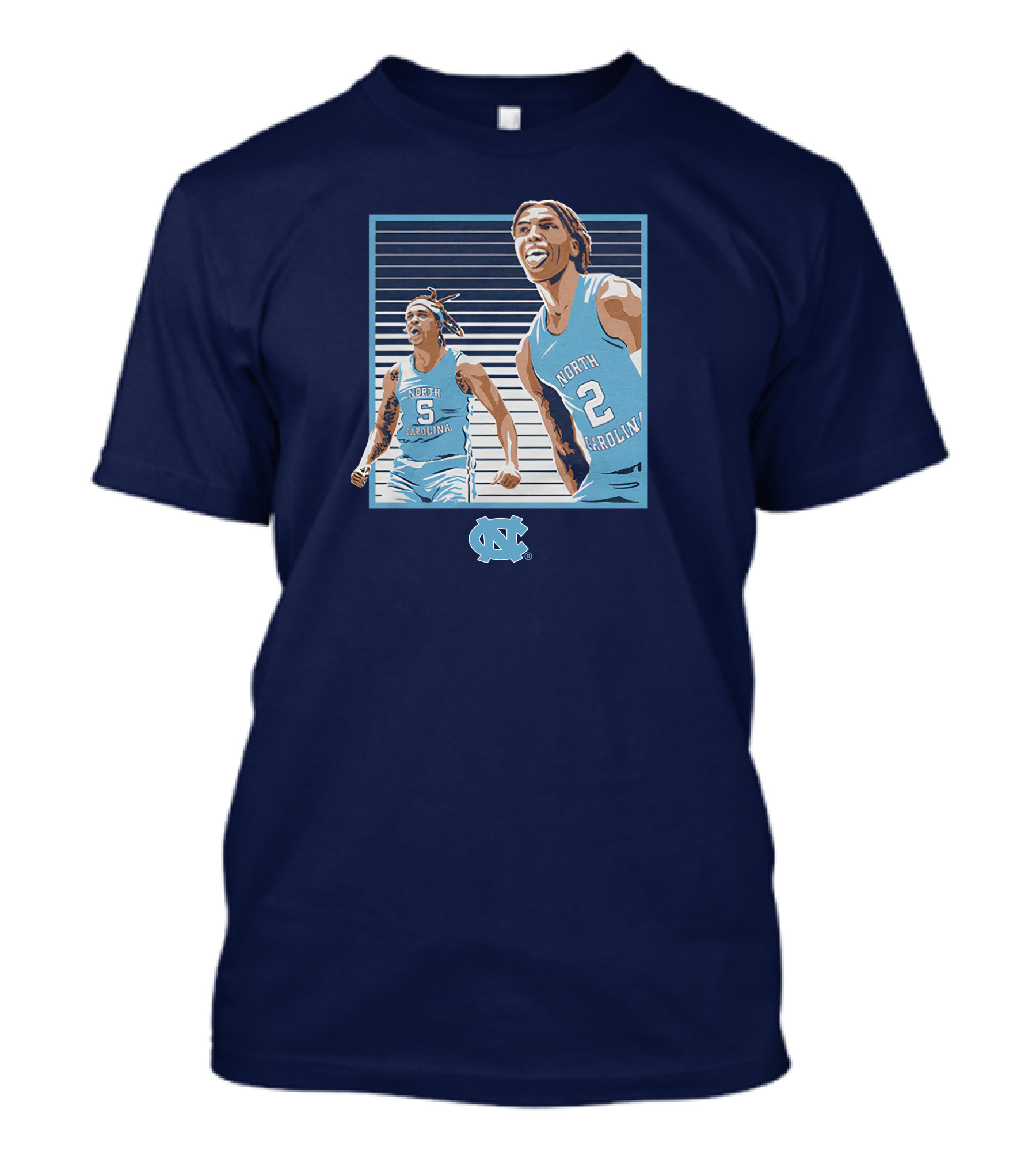 UNC Basketball Armando Bacot Caleb Love North Carolina Tar Heels T-Shirt
