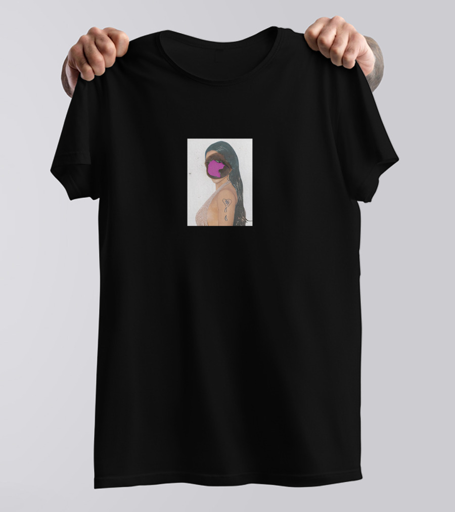 Rosalia Merch La Fama R Teardrop Tattoo And Purple Mask T-Shirt