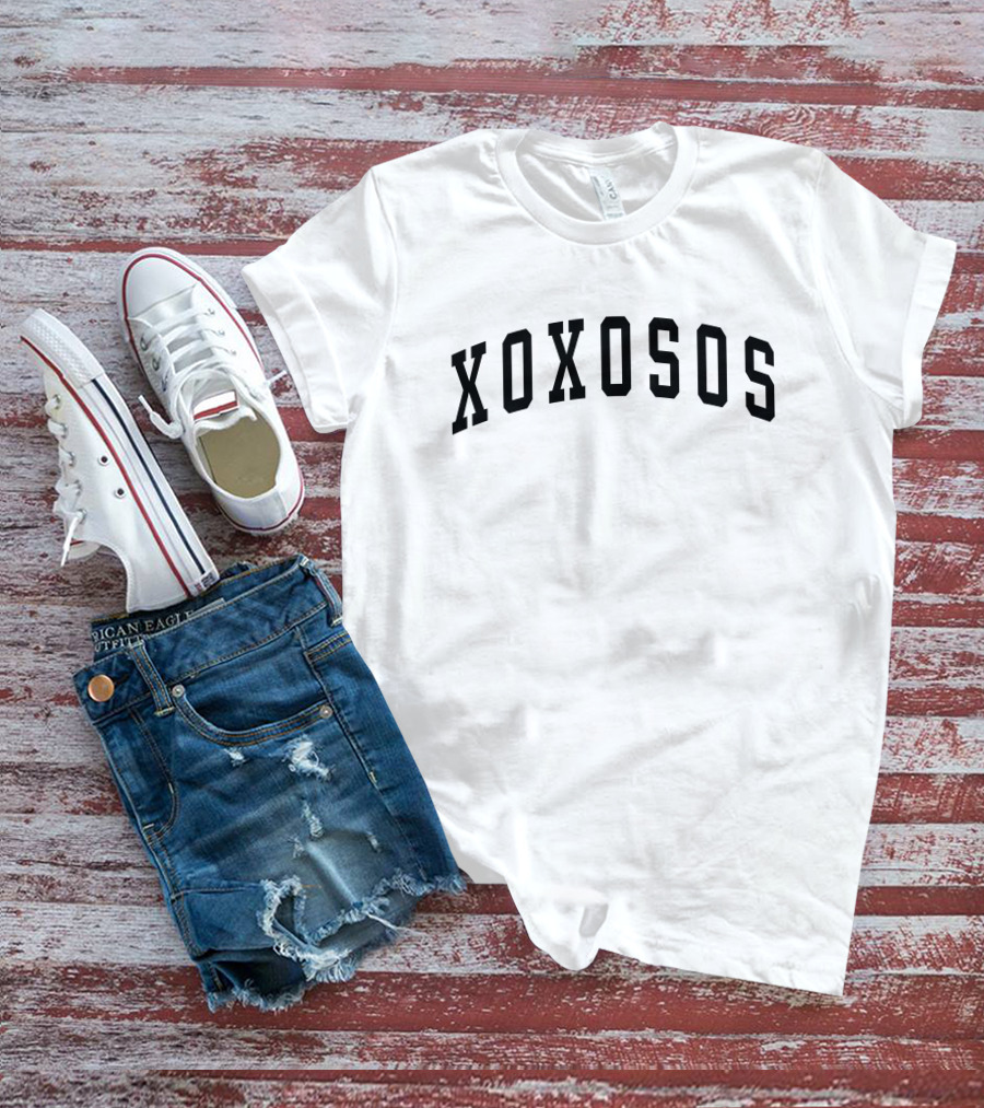 Keshi Merch Xoxosos Varsity Black Arch Text T-Shirt