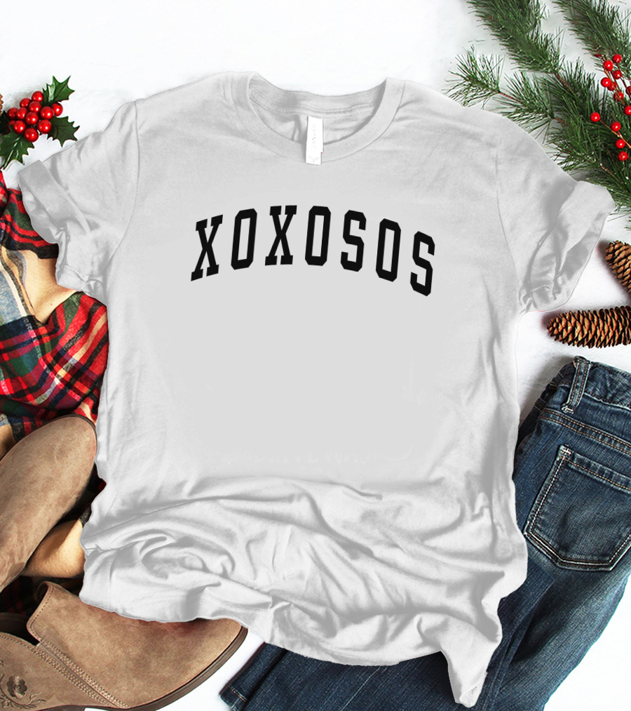 Keshi Merch Xoxosos Varsity Black Arch Text T-Shirt