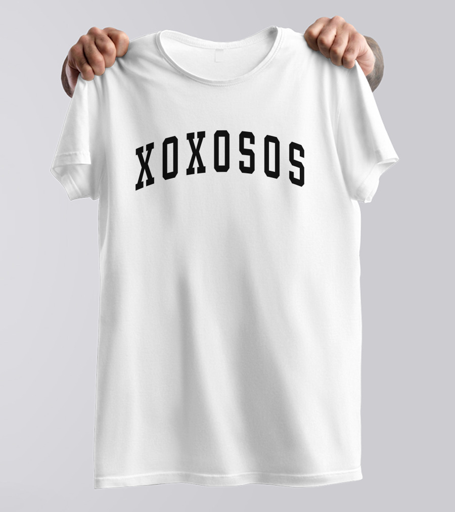Keshi Merch Xoxosos Varsity Black Arch Text T-Shirt