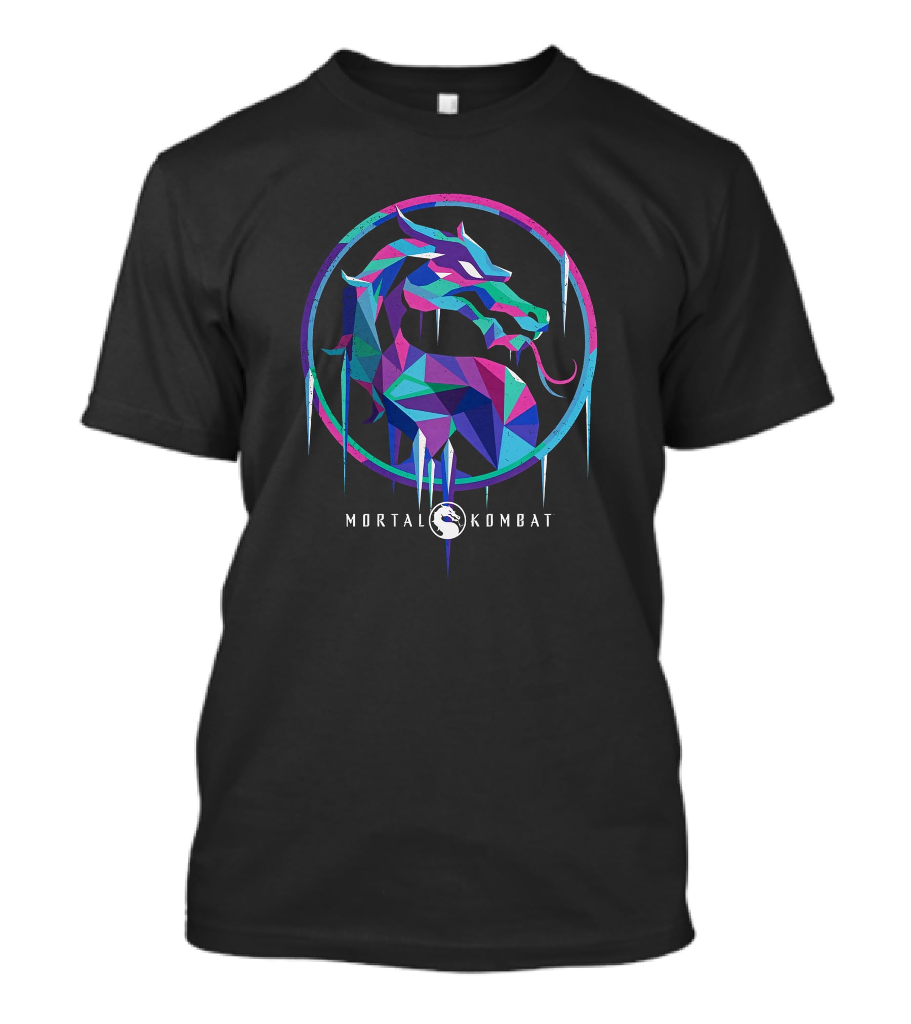 Mortal Kombat Sub Zero Frozen Dragon Geometric T-Shirt