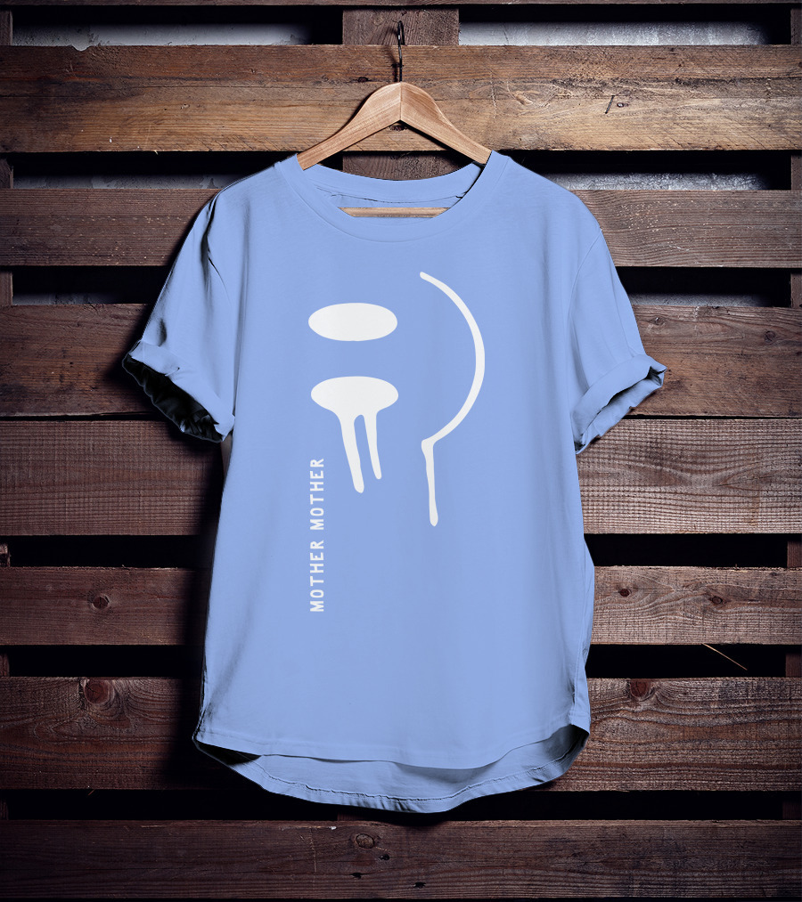 Mother Mother Merch Smiley Dripping Face Blue T-Shirt