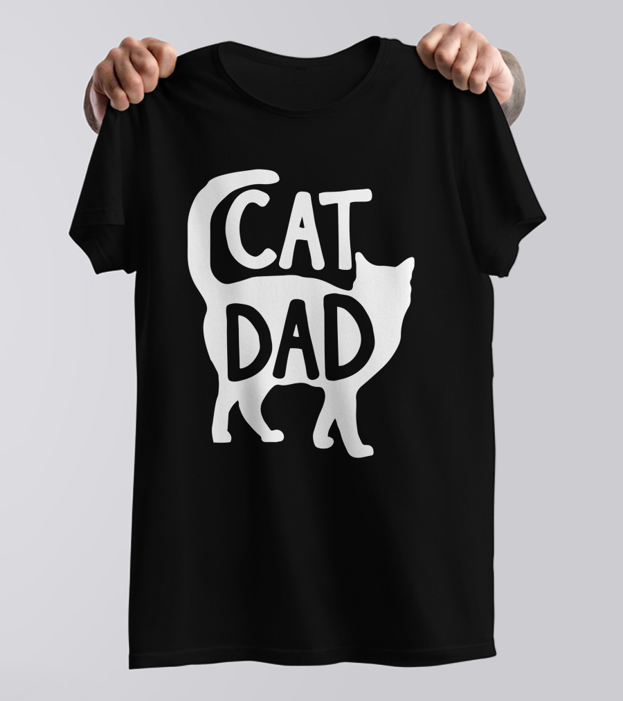 Red In Pa 3 Cat Dad Fathers Day Christmas Cat Dad T-Shirt