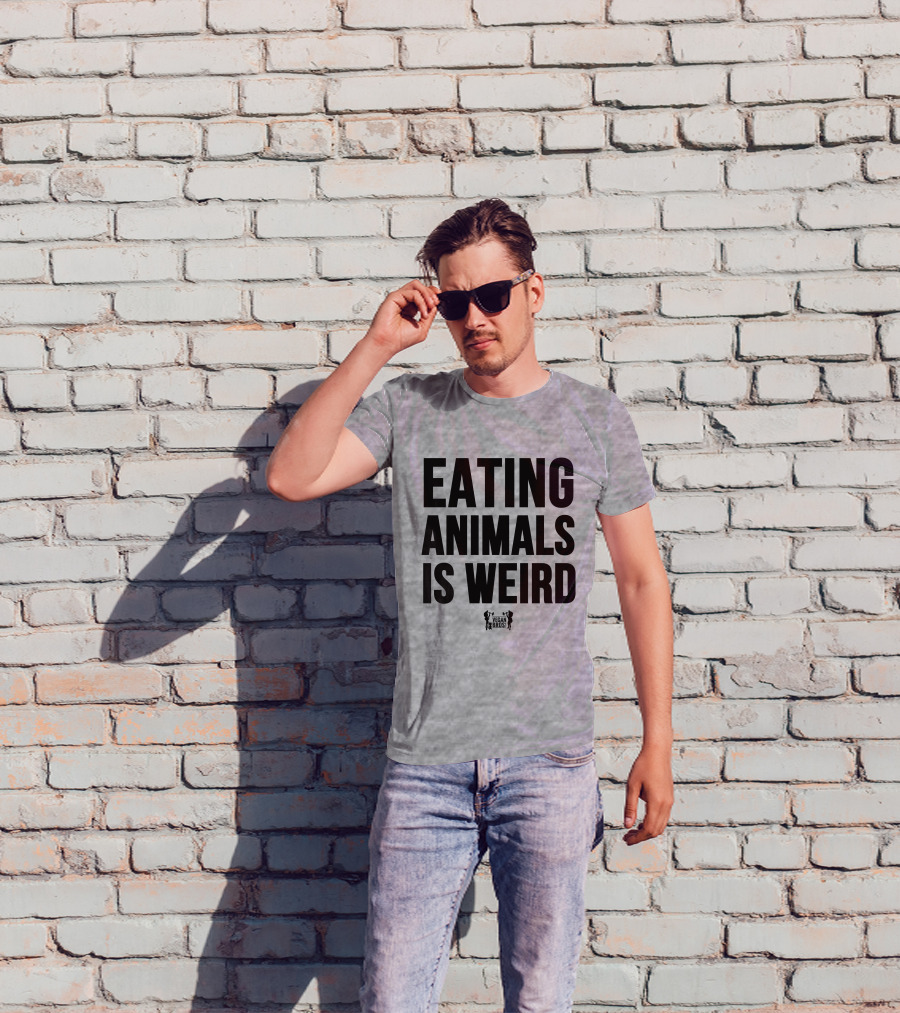 Eating Animals Is Weird Vegan Bros Veganuary John Oberg T-Shirt