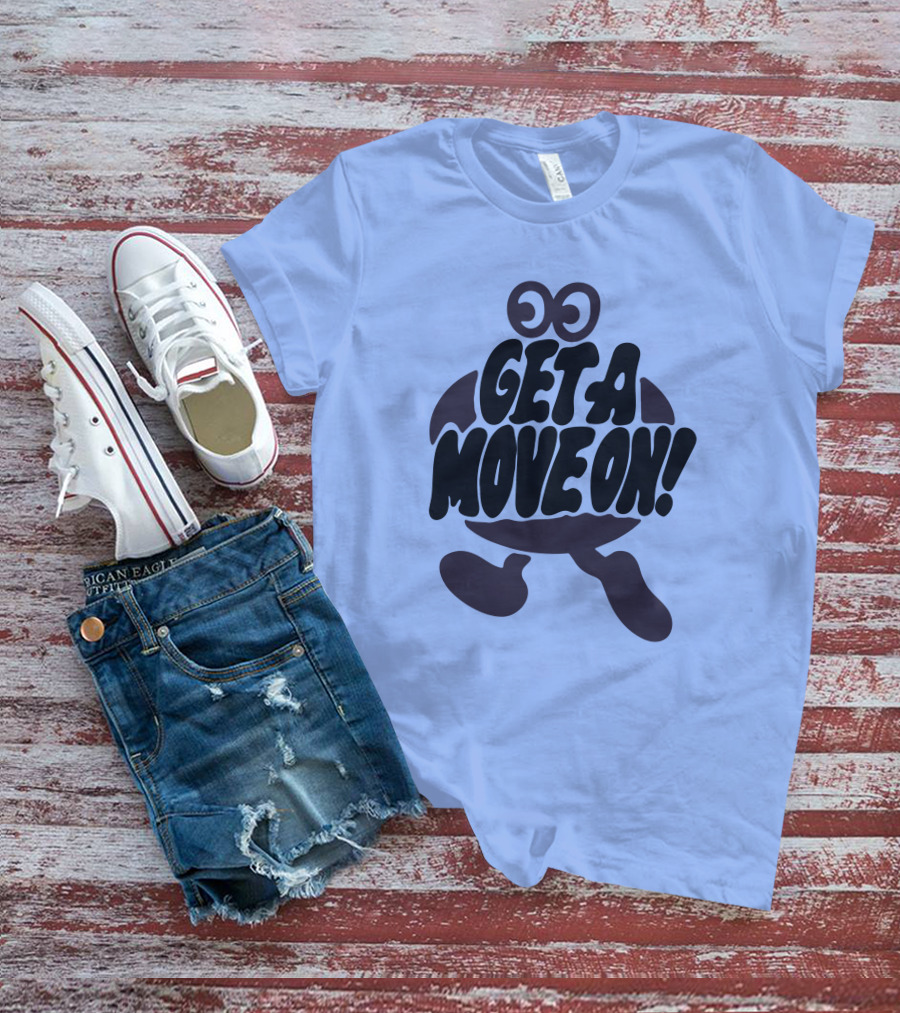 Jahdiary Get A Move On Playful Running Character T-Shirt