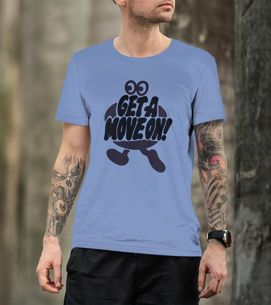 Jahdiary Get A Move On Playful Running Character T-Shirt
