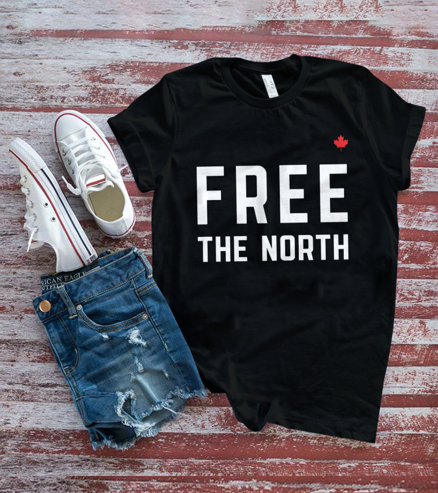 DanGerCat2 Canada Truckers For Freedom Free The North Maple Leaf T-Shirt
