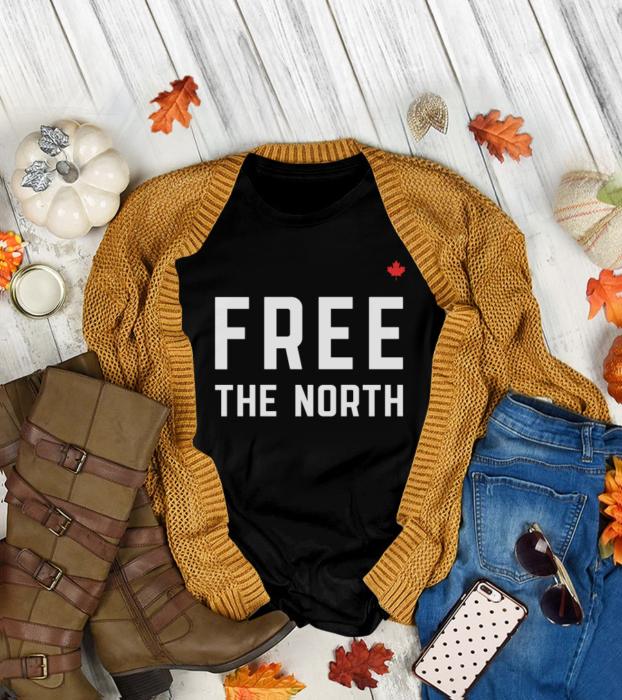 DanGerCat2 Canada Truckers For Freedom Free The North Maple Leaf T-Shirt
