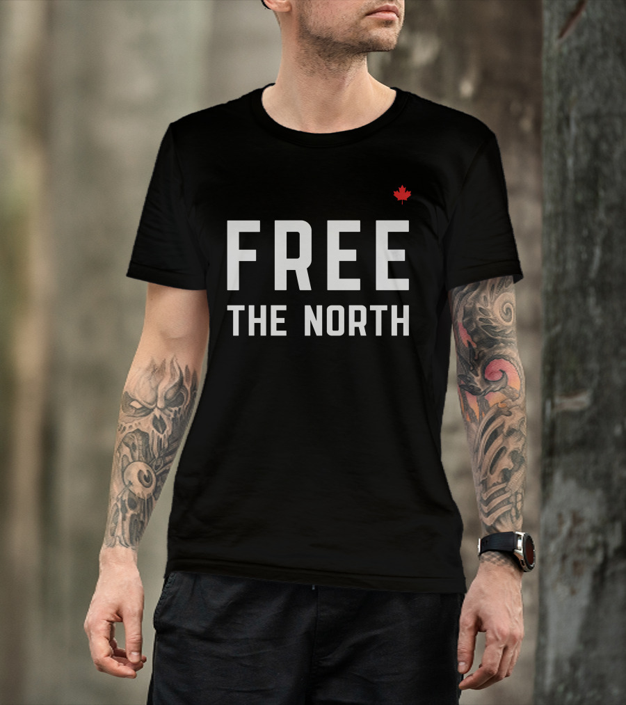 DanGerCat2 Canada Truckers For Freedom Free The North Maple Leaf T-Shirt