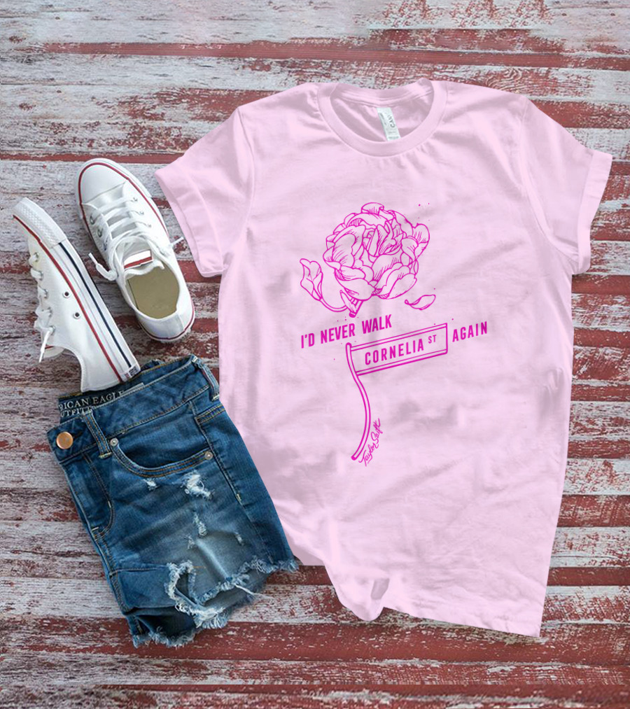 Taylor Swift Cornelia St I'd Never Walk Again Rose Drawing T-Shirt