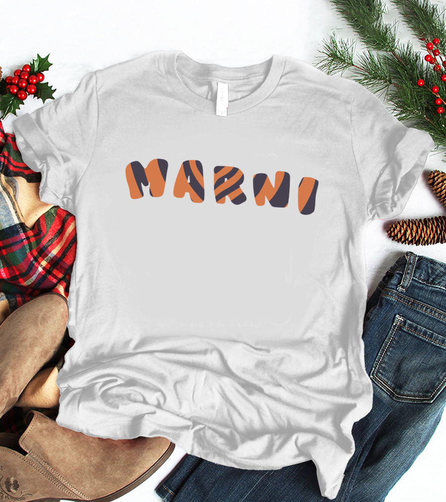 Marni Jaeedimples Orange Black T-Shirt