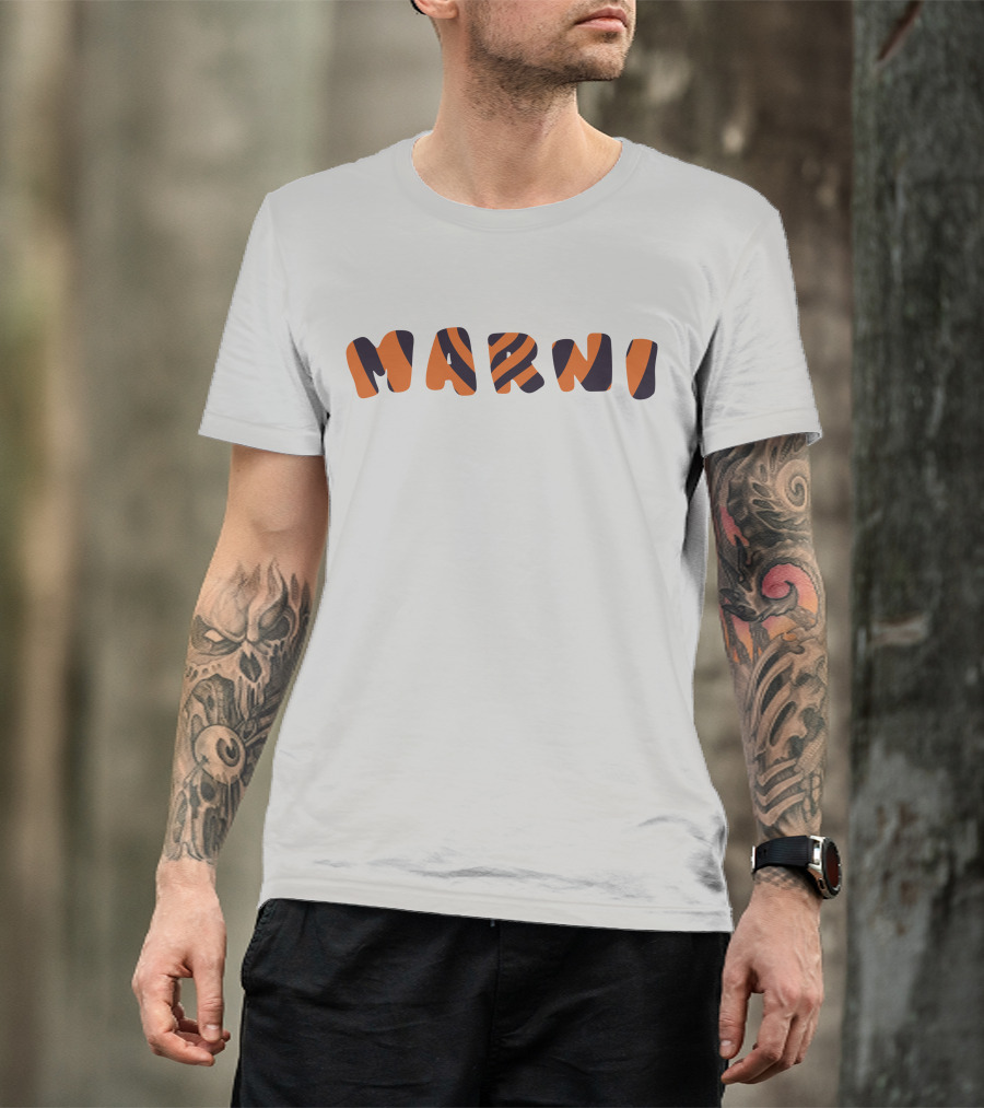 Marni Jaeedimples Orange Black T-Shirt