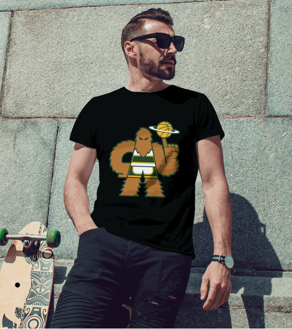 Simplyseattle Merch Super Squatch Basketball T-Shirt
