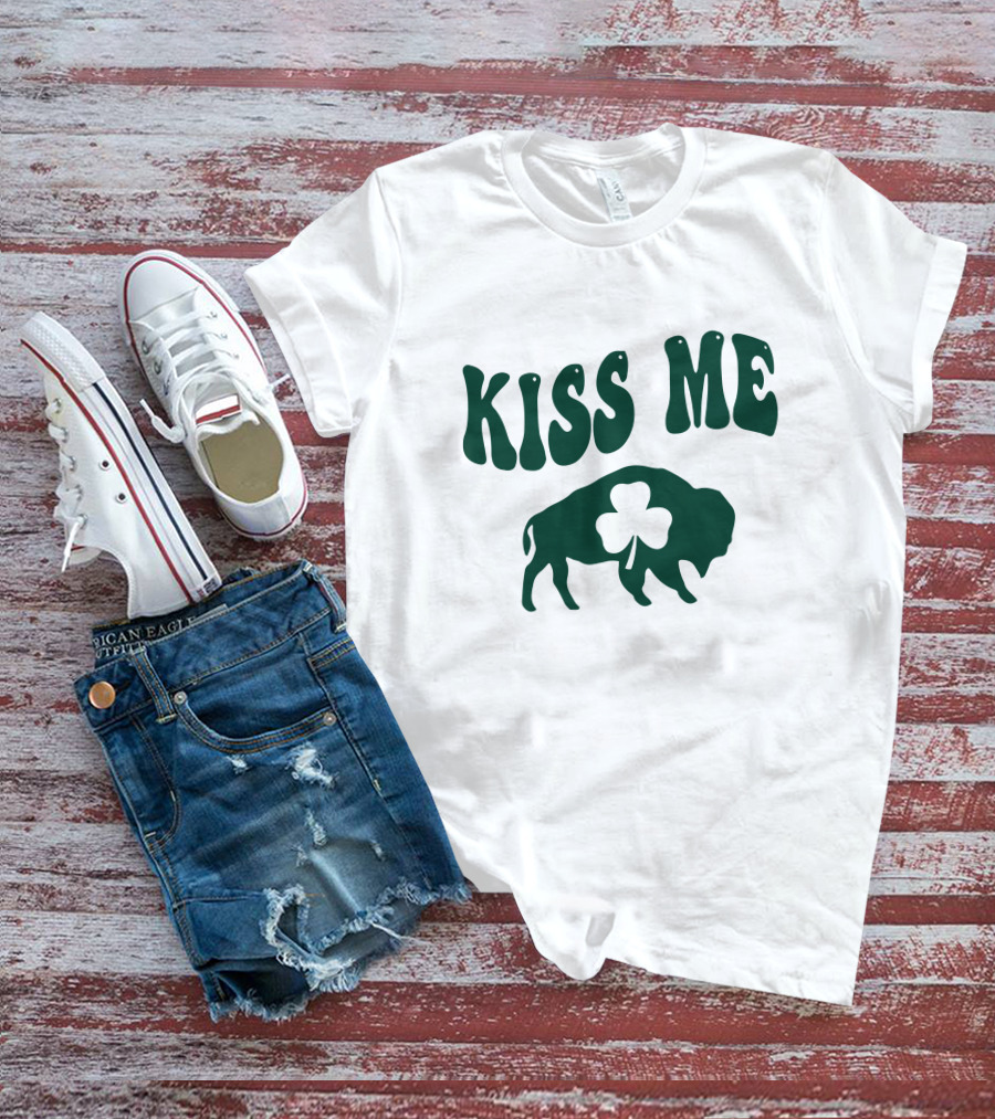 Kiss Me Buffalo Shamrock St. Patrick's Day T-Shirt