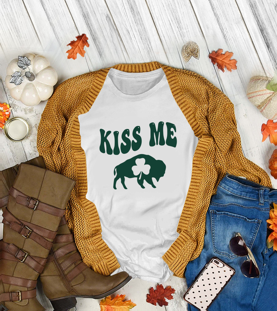 Kiss Me Buffalo Shamrock St. Patrick's Day T-Shirt
