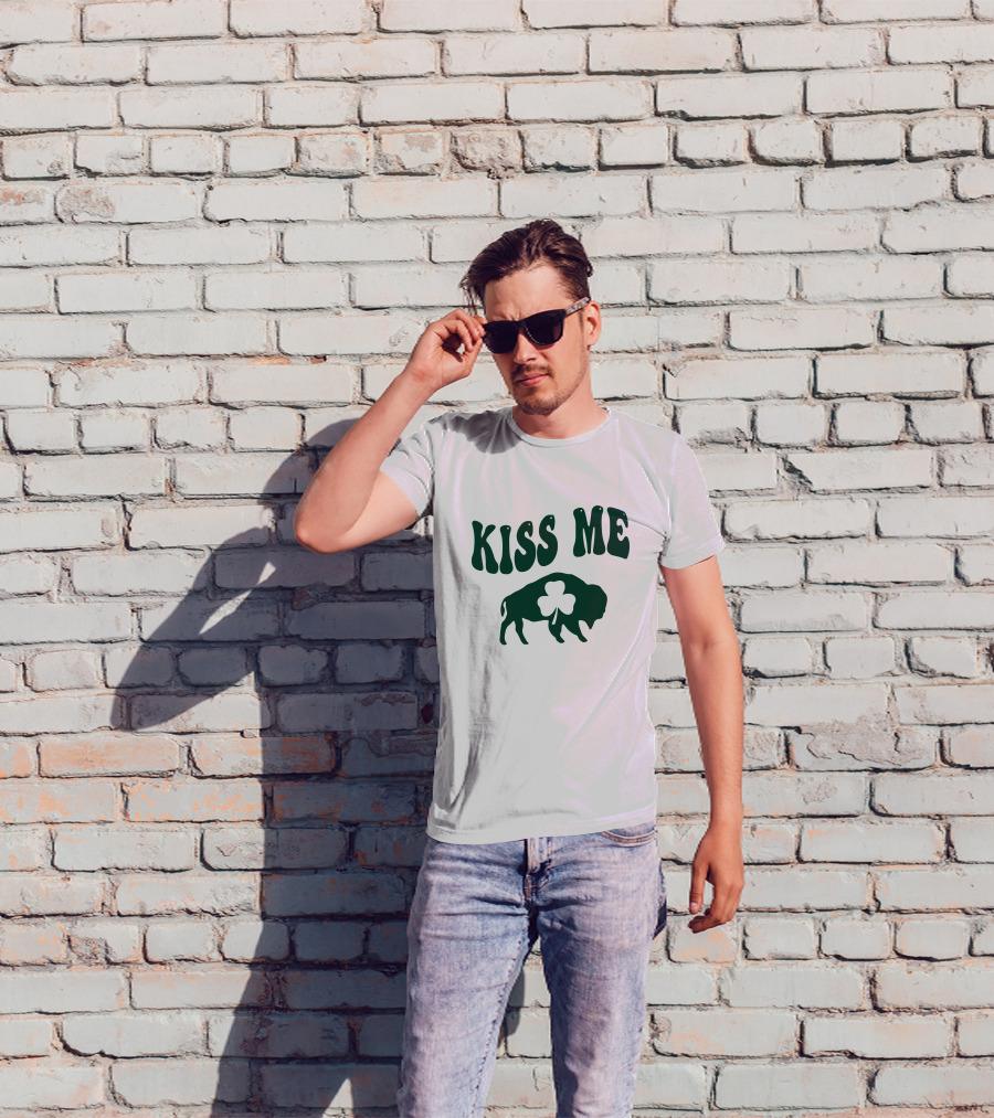 Kiss Me Buffalo Shamrock St. Patrick's Day T-Shirt