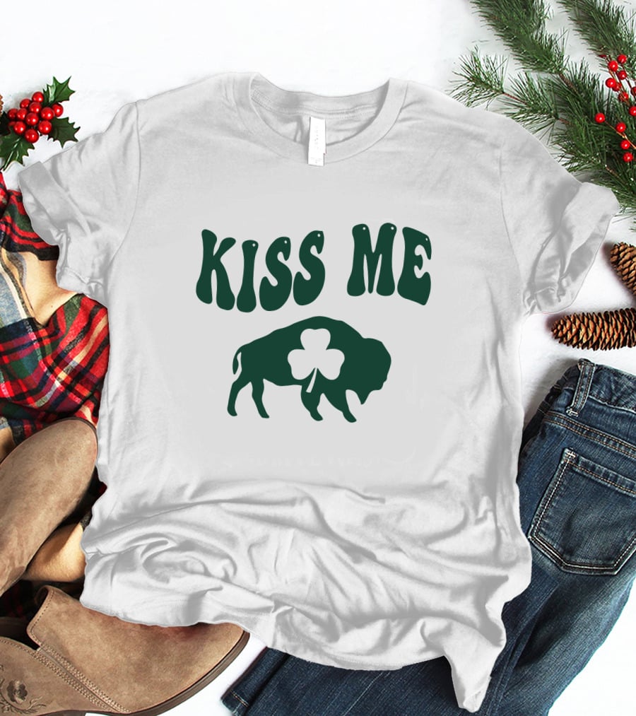 Kiss Me Buffalo Shamrock St. Patrick's Day T-Shirt