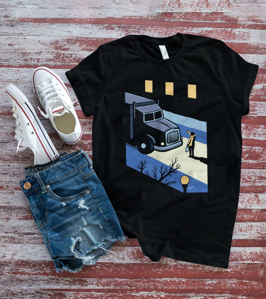 Marika Morris Stand Up Thumbs Down Colin White Truck Night Scene T-Shirt