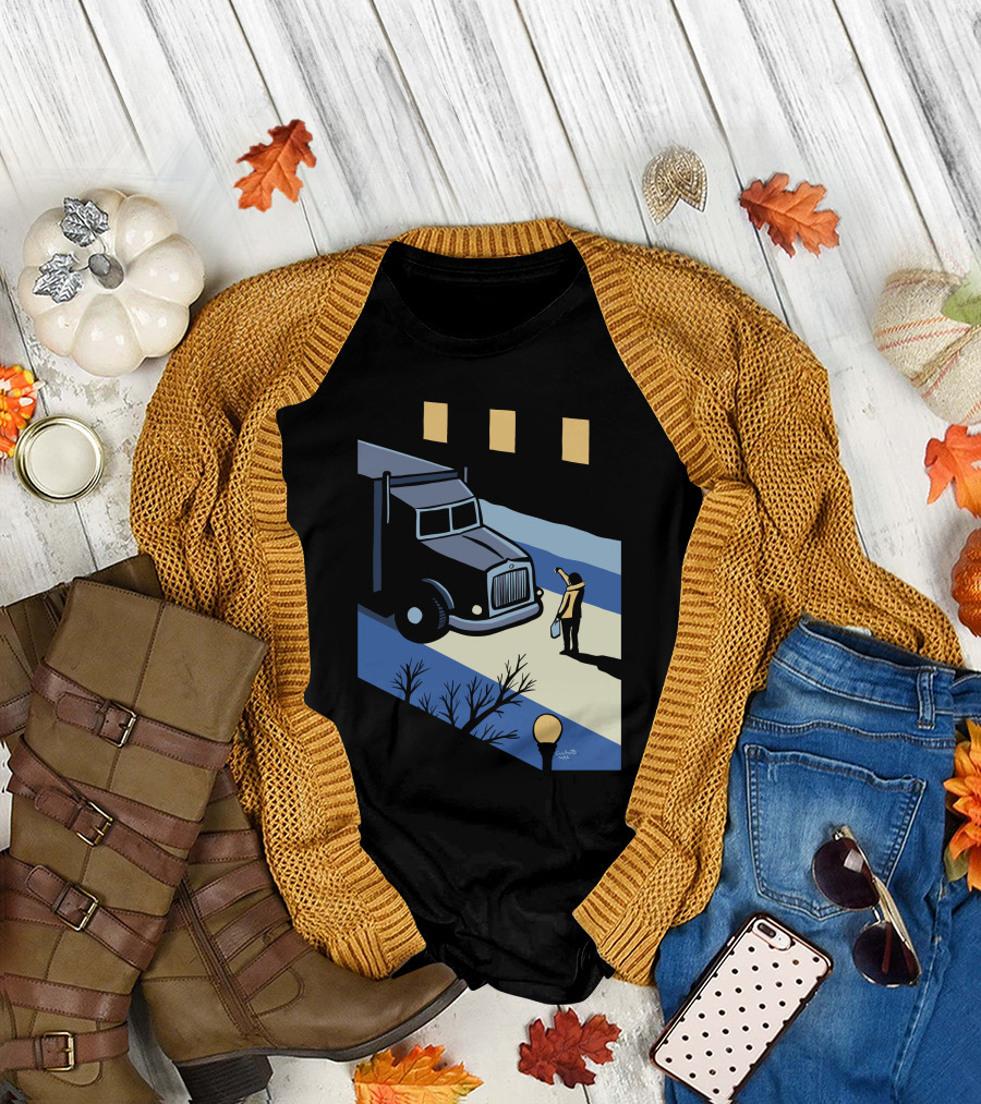 Marika Morris Stand Up Thumbs Down Colin White Truck Night Scene T-Shirt