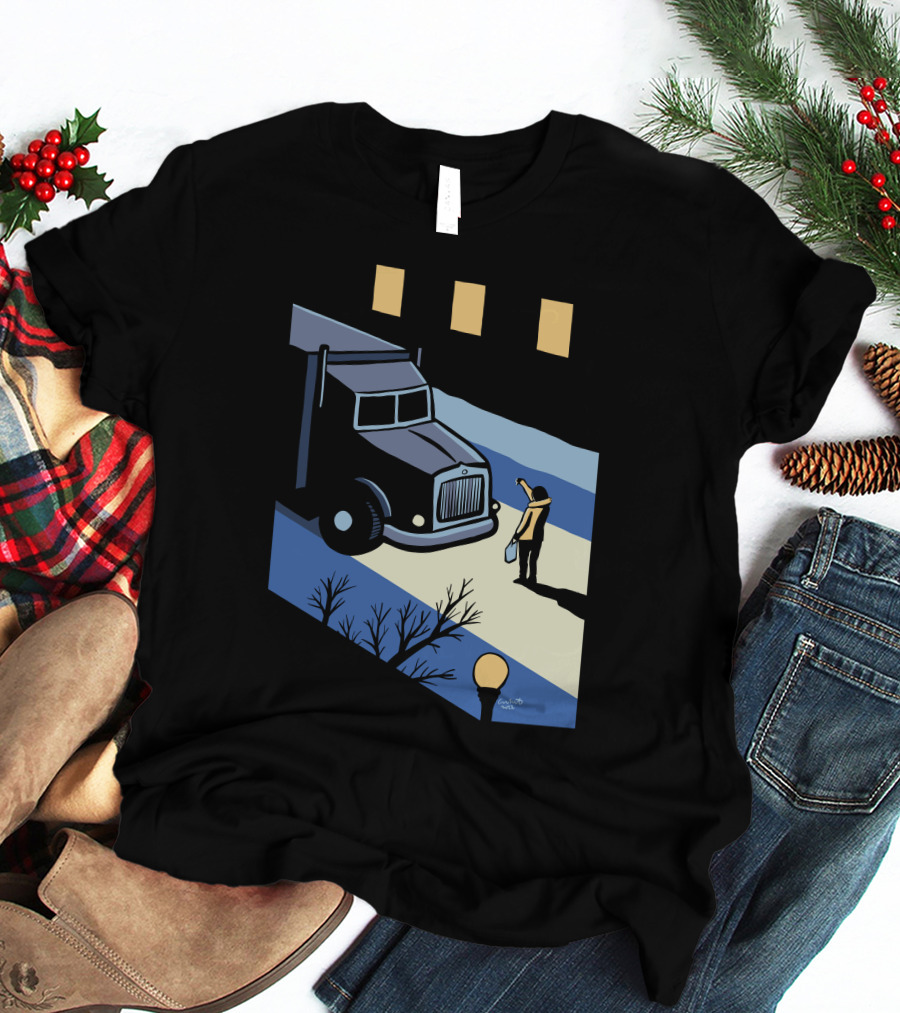 Marika Morris Stand Up Thumbs Down Colin White Truck Night Scene T-Shirt