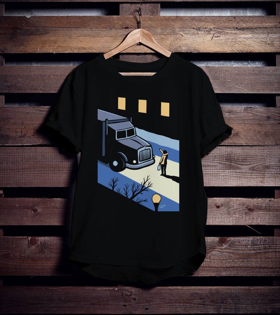 Marika Morris Stand Up Thumbs Down Colin White Truck Night Scene T-Shirt