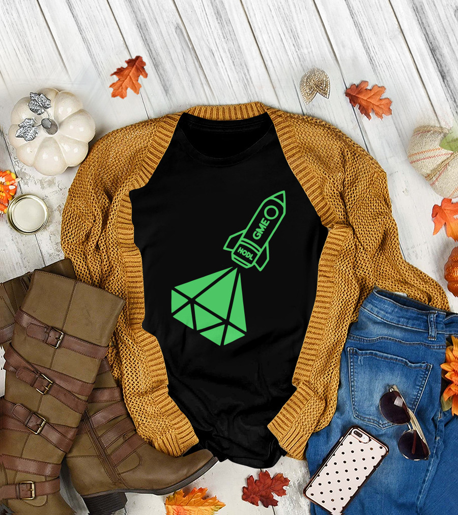 GME HODL Rocket To The Moon St. Patrick's Day Green T-Shirt